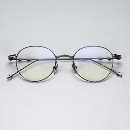 Spykay™ EG26853 Round Titanium Frame Anti-blue Light Classic Glasses - image 15