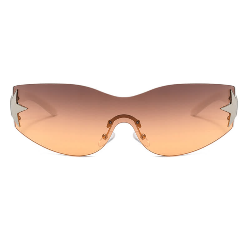 Spykay™ SG60726 Star One-piece Rimless Y2K Cyberpunk Aviator Sunglasses