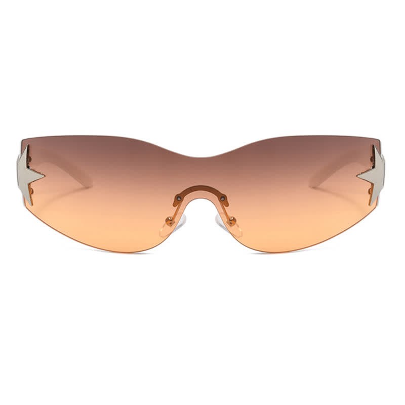 Spykay™ SG60726 Star One-piece Rimless Y2K Cyberpunk Aviator Sunglasses