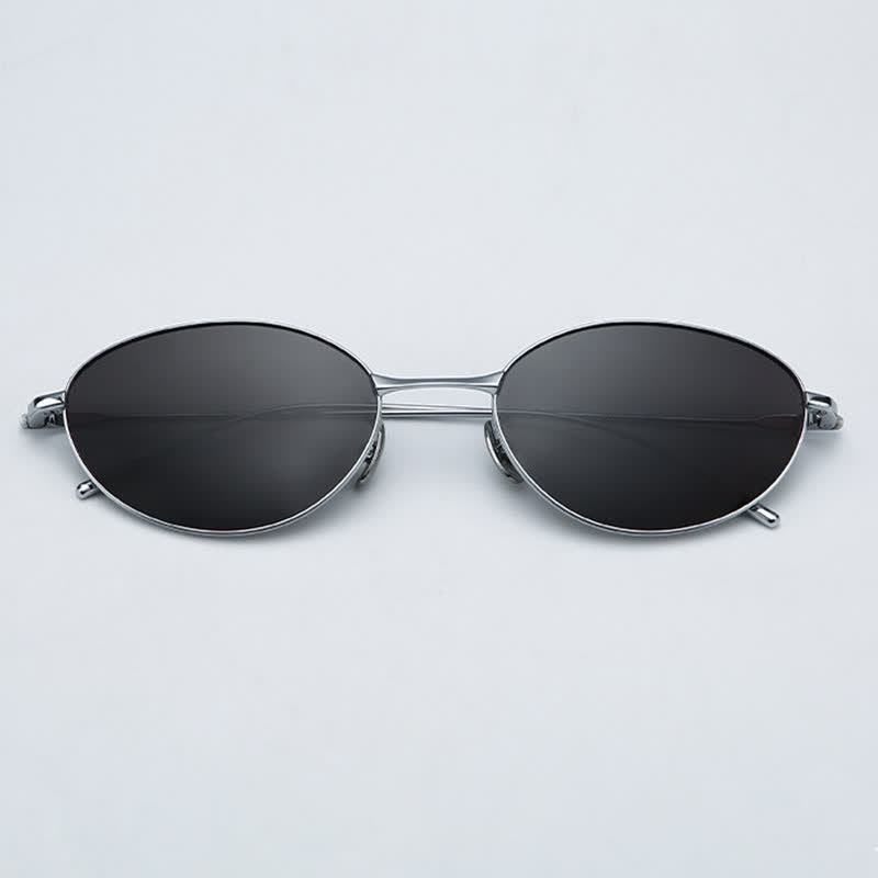 Spykay™ SG60770 Titanium Oval Frame Polarized Lightweight Sunglasses with Nylon Lenses - image 11