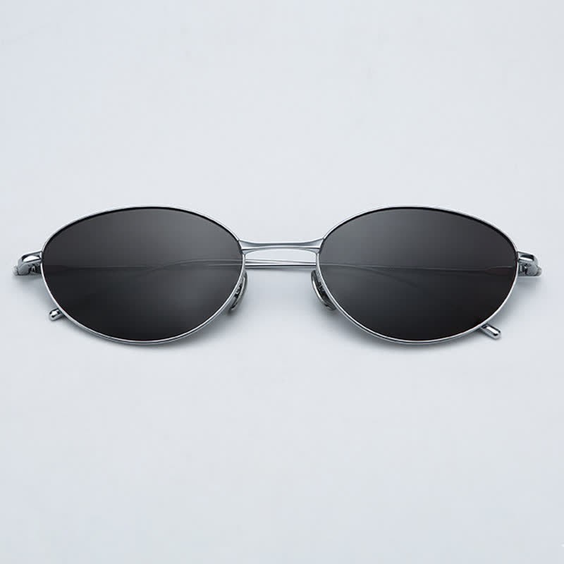 Spykay™ SG60770 Titanium Oval Frame Polarized Lightweight Sunglasses with Nylon Lenses - image 11