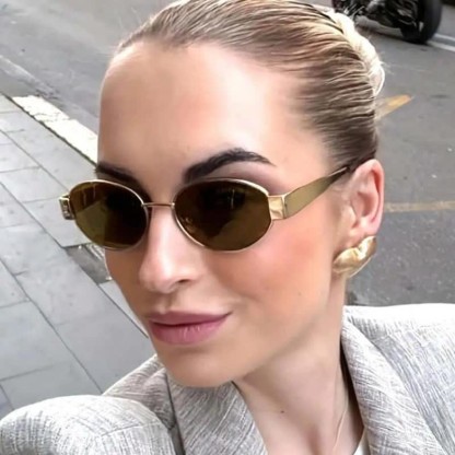 Spykay™ SG60707 Oval Frames Metal Temples Retro-Vinatge Sunglasses - image 16