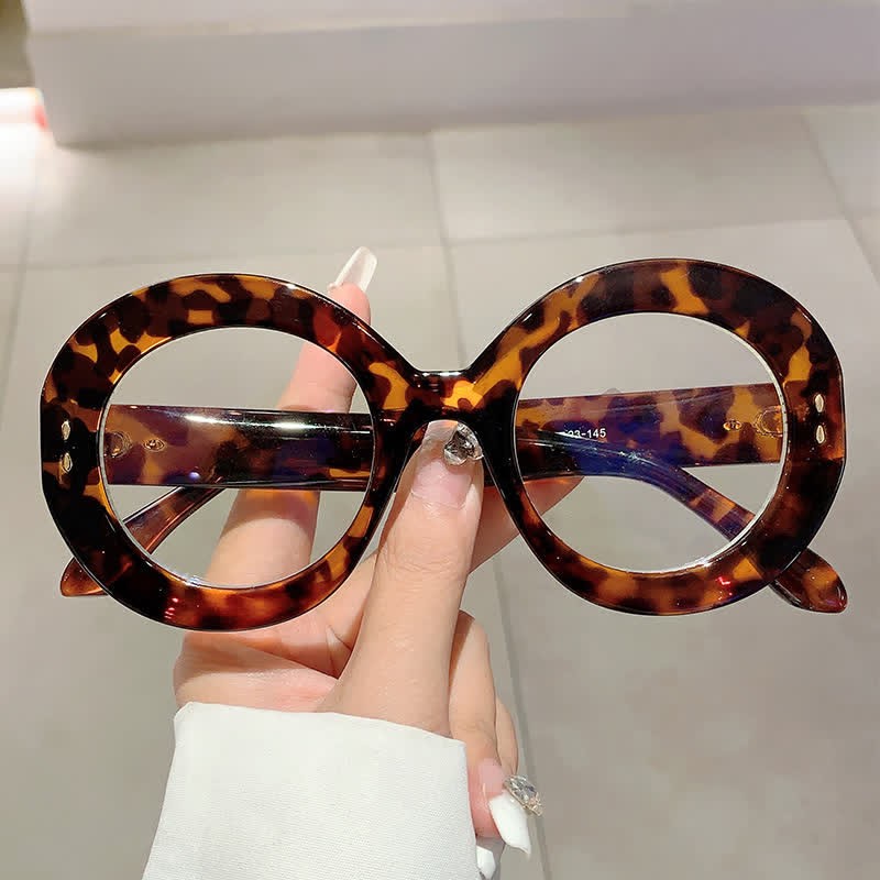 Spykay™ EG26784 Simple Oversized Round Frame Anti-blue Light Trendy Glasses