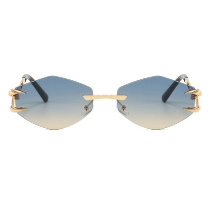 Spykay™ SG60856 Claw Temples Geometric Rimless Hipster Sunglasses - image 19