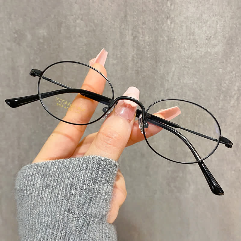 Spykay™ EG26892 Lightweight Oval Frame Anti-blue Light Glasses - Black - image 6