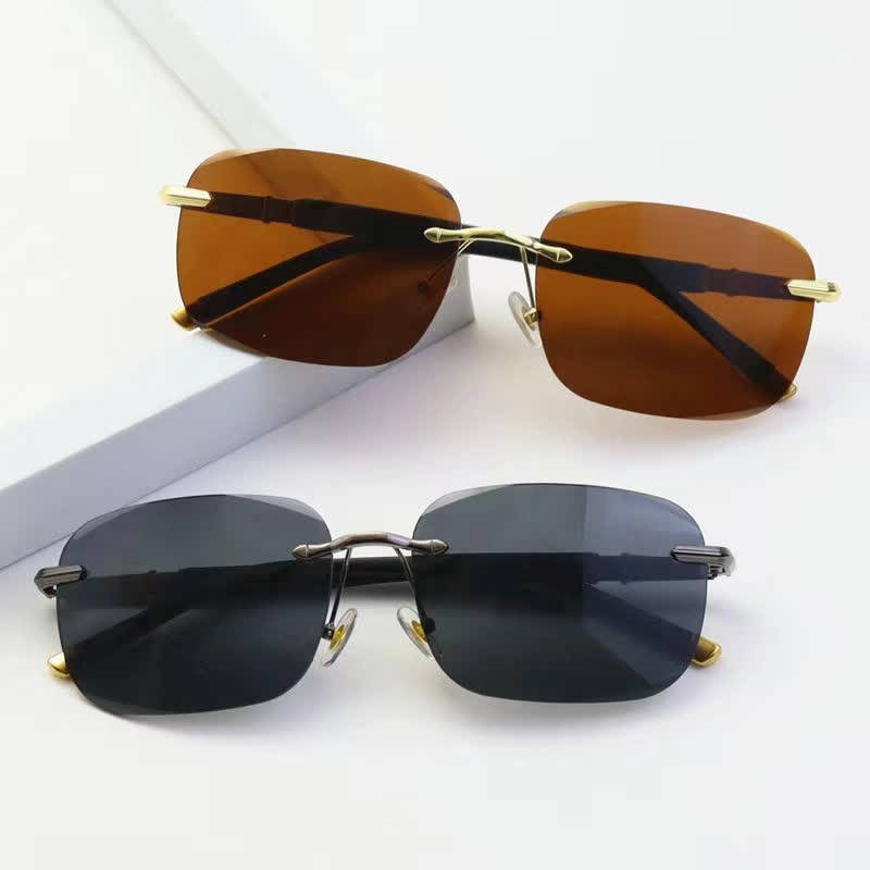 Spykay™ SG61004 Classic Square Frame Rimless Retro Sunglasses For Fishing - image 14