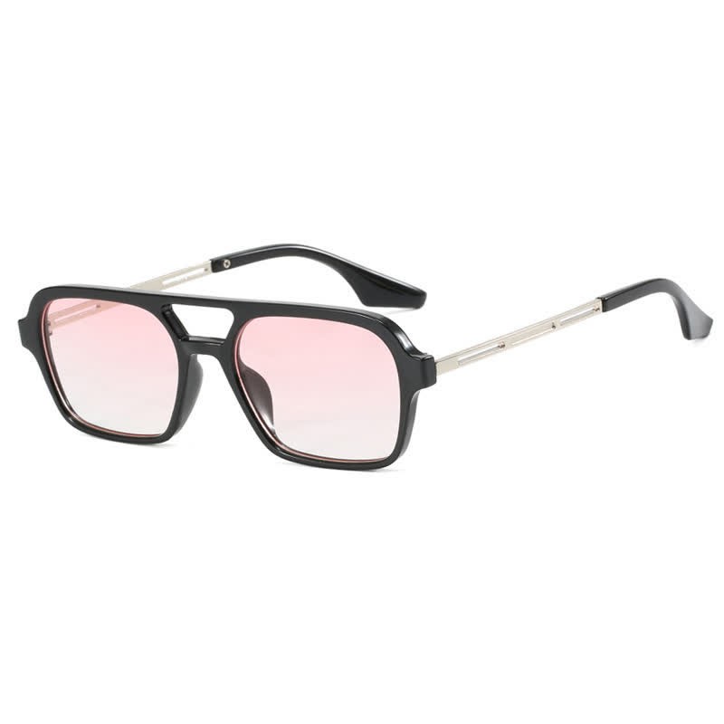 Spykay™ SG60727 Double Bridges Retro Aviator Sunglasses - Black/Pink - image 25