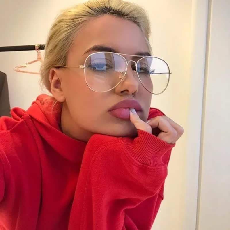 Spykay™ EG26827 Hipster Metal Retro Anti-blue Light Aviator Glasses - image 5