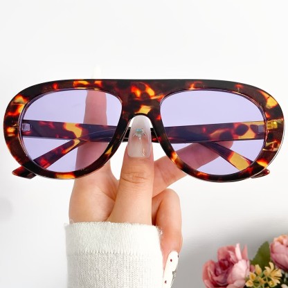 Spykay™ SG60879 Unsiex Vintage Small Aviator Sunglasses - Leopard/Purple - image 31