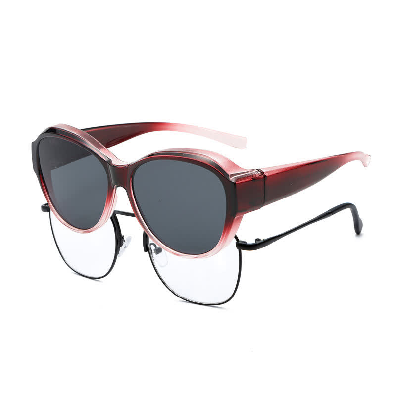 Spykay™ SG61036 Fit Over Glasses Butterfly Frame Polarized Sunglasses - Red - image 7