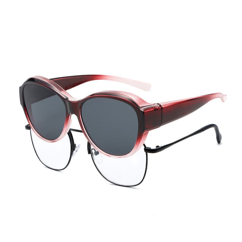 Spykay™ SG61036 Fit Over Glasses Butterfly Frame Polarized Sunglasses - Red - image 7