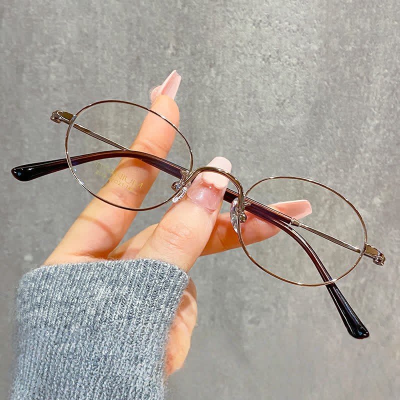 Spykay™ EG26892 Lightweight Oval Frame Anti-blue Light Glasses - Bronze - image 4