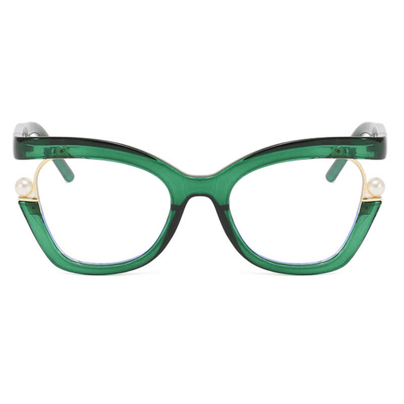 Spykay™ EG26758 Anti-blue Light Pearl Decor Irregular Oversized Eyeglasses - image 23