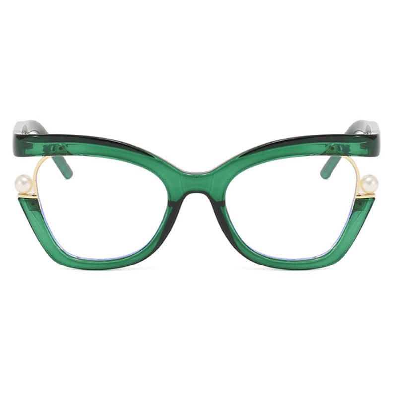 Spykay™ EG26758 Anti-blue Light Pearl Decor Irregular Oversized Eyeglasses - image 23