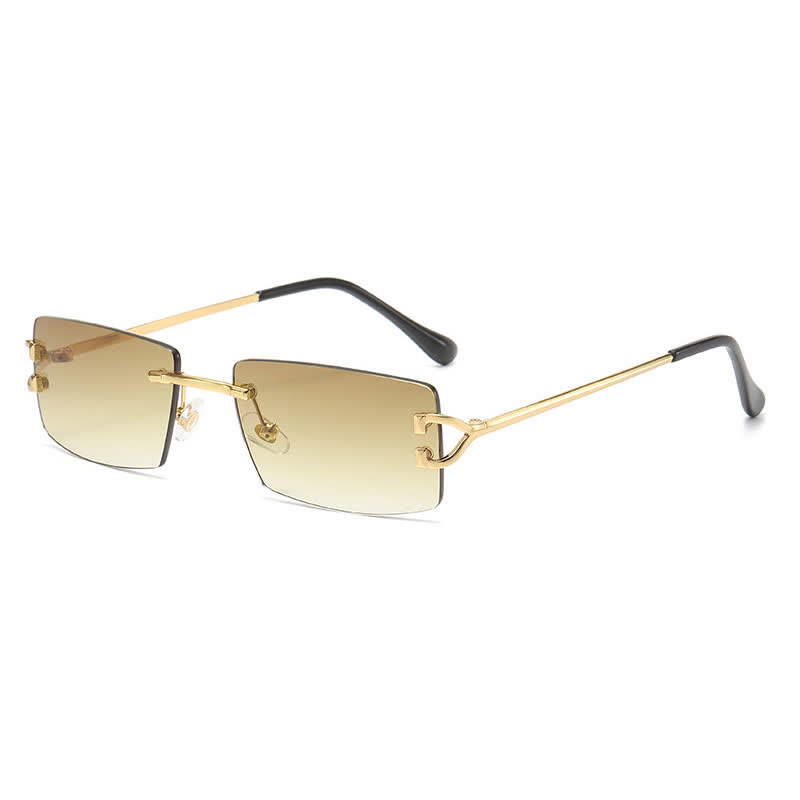 Spykay™ SG60922 Rectangle Frame Trendy Rimless Sunglasses - Brown - image 16