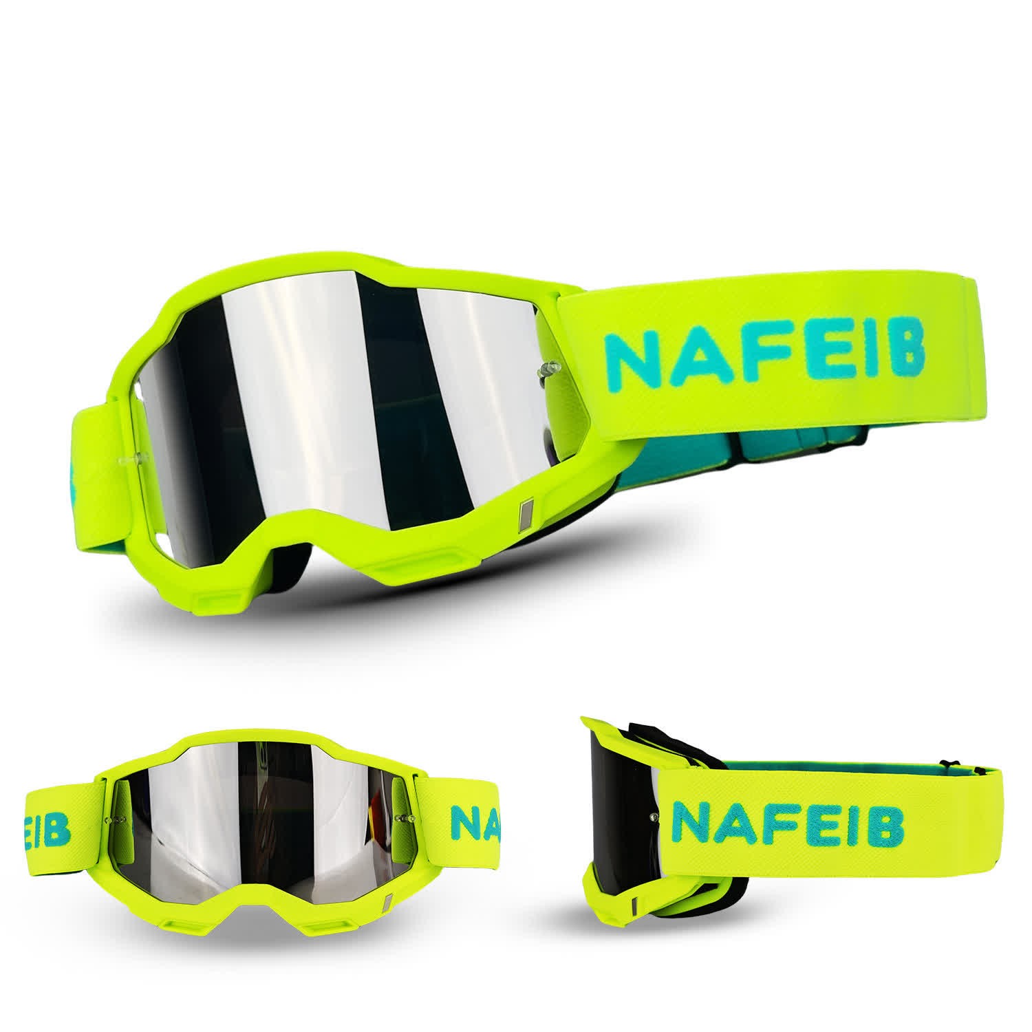 Spykay™ SG61041 Unisex Outdoor Windproof  Ski Goggles,Off-Road Riding Goggles, Motorcycle Goggles - Fluorescent Yellow/Silver - image 11