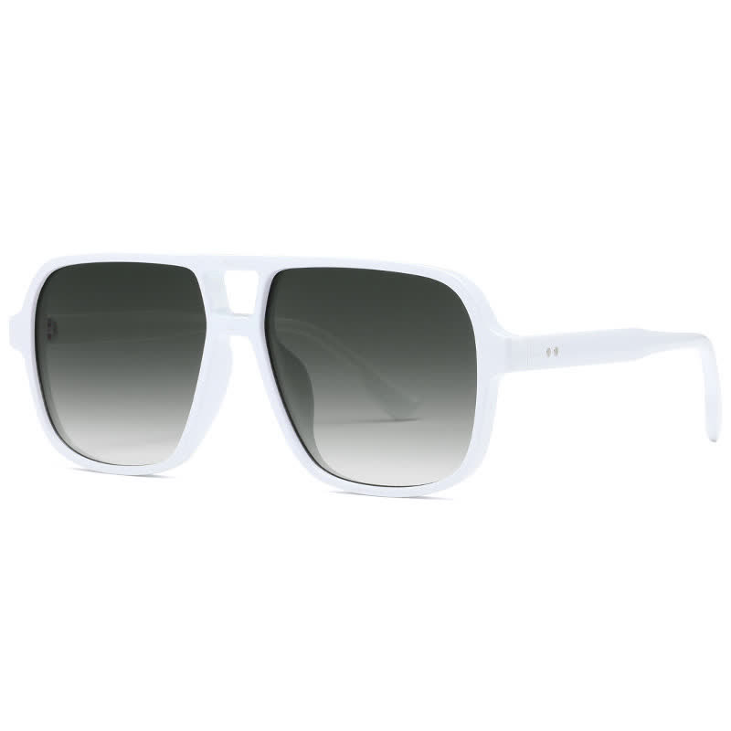 Spykay™ SG60730 Double Bridges Square Frame Vintage Sunglasses - White - image 16