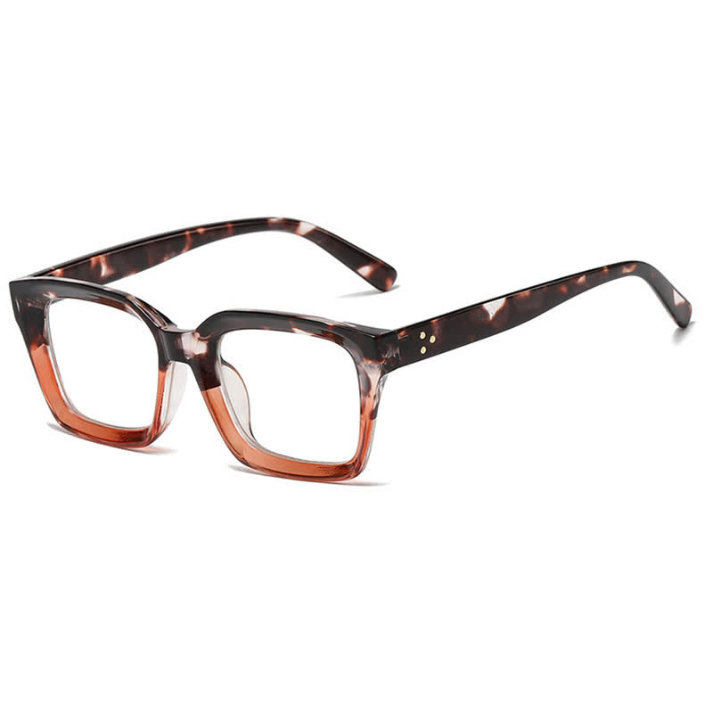 Spykay™ EG26877 Classic Simple Square Frame Concave Lenses Anti-blue Light Thick Glasses - Tortoise Shell/Brown - image 27