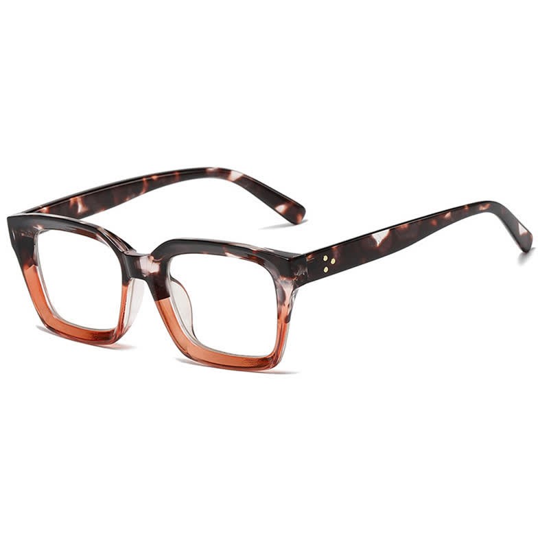 Spykay™ EG26877 Classic Simple Square Frame Concave Lenses Anti-blue Light Thick Glasses - Tortoise Shell/Brown - image 27