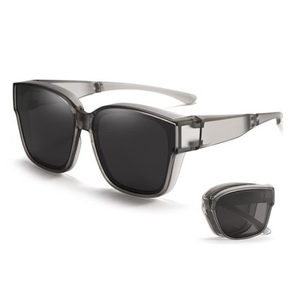 Spykay™ SG60955 Fit Over Glasses Square Frame Foldable Polarized Sunglasses for Women Men - Grey - image 4