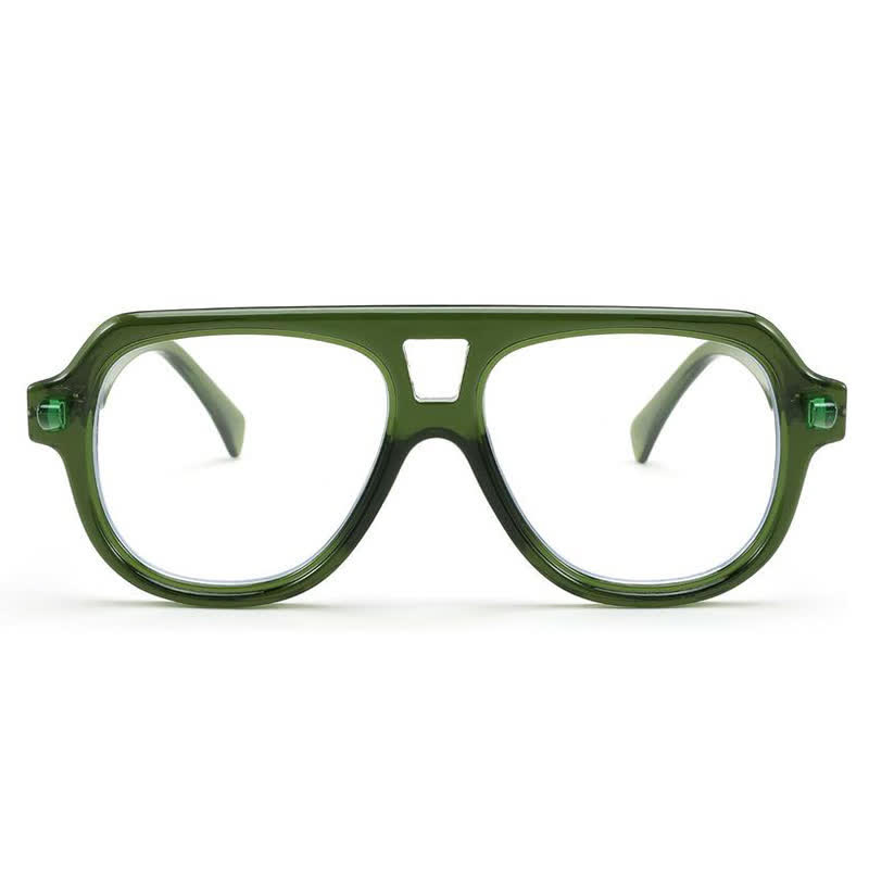Spykay™ EG26883 Anti-blue Light Double Bridges Oversized Aviator Thick Eyeglasses - image 9