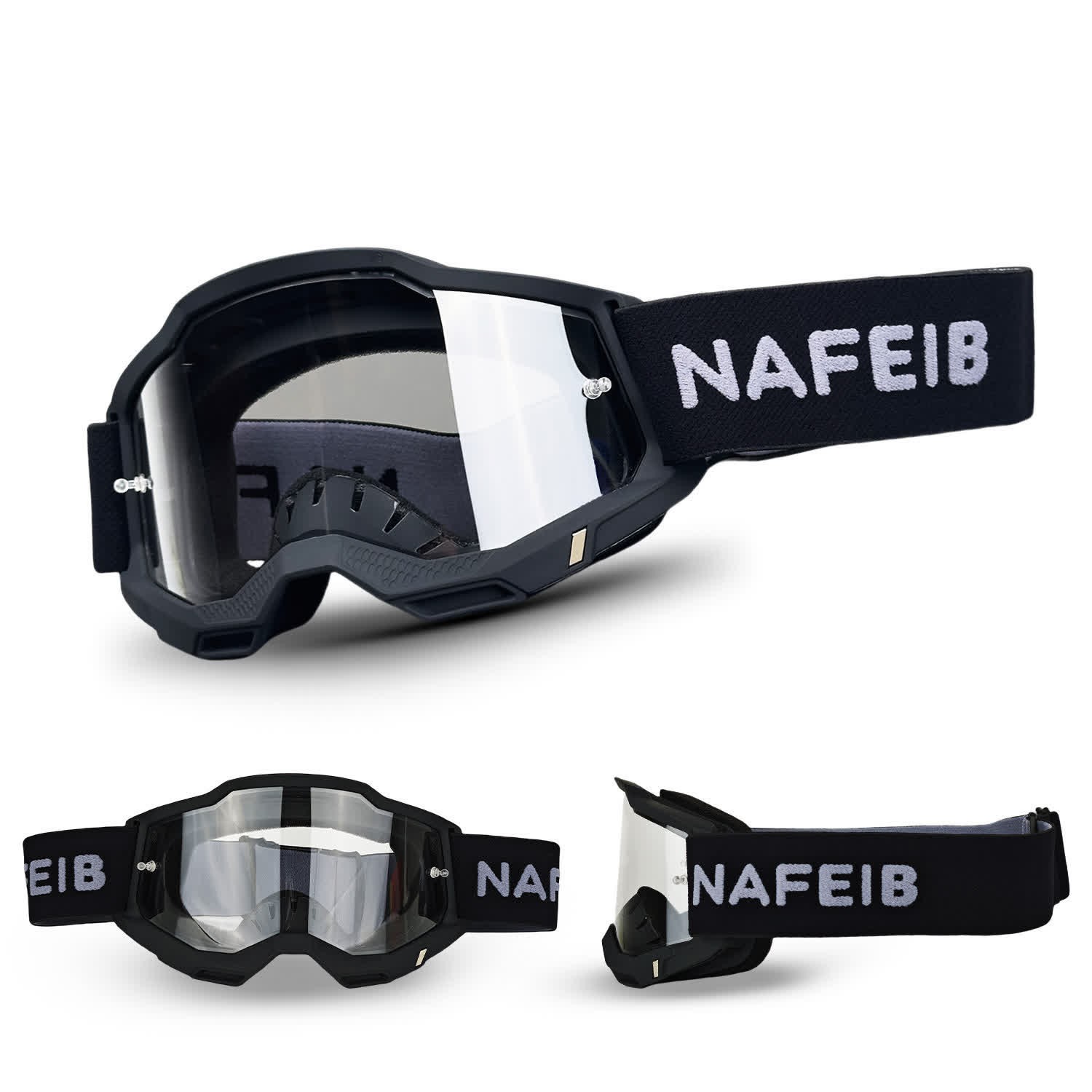 Spykay™ SG61041 Unisex Outdoor Windproof  Ski Goggles,Off-Road Riding Goggles, Motorcycle Goggles - Black/Clear - image 13