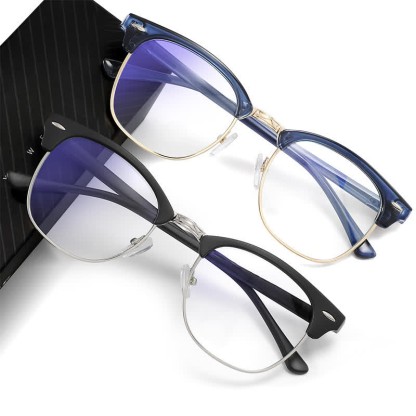 Spykay™ EG1015 Unisex PC Square Half-Frame Clear Lens Glasses, Suitable For Daily Office & Reading Blue Light Glasses - image 15