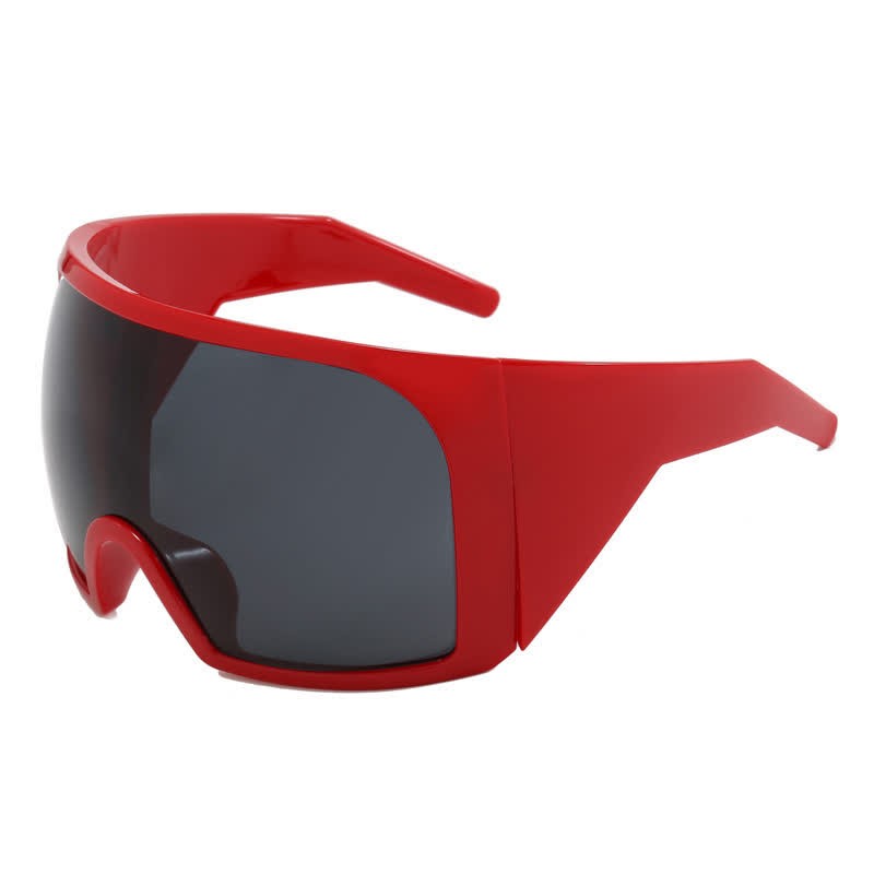 Spykay™ SG60903 One-piece Lens Oversized Wrap Around Futuristic Sunglasses For Outdoor Sports - Red - image 16