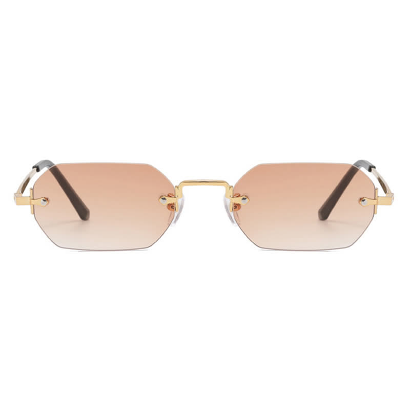 Spykay™ SG60884 Geometric Rimless Metal Temples Sunglasses
