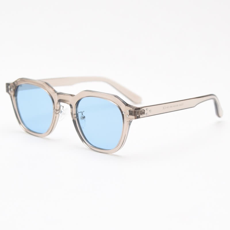 Spykay™ SG61000 Unisex Retro Geometric Frame Polarized Sunglasses  - Khaki/Blue - image 11