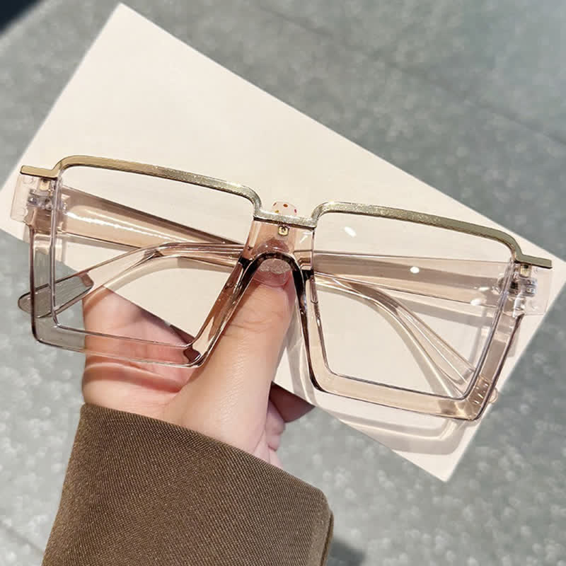 Spykay™ EG26785 Square Frame Trendy Semi-Rimless Anti-blue Light Glasses