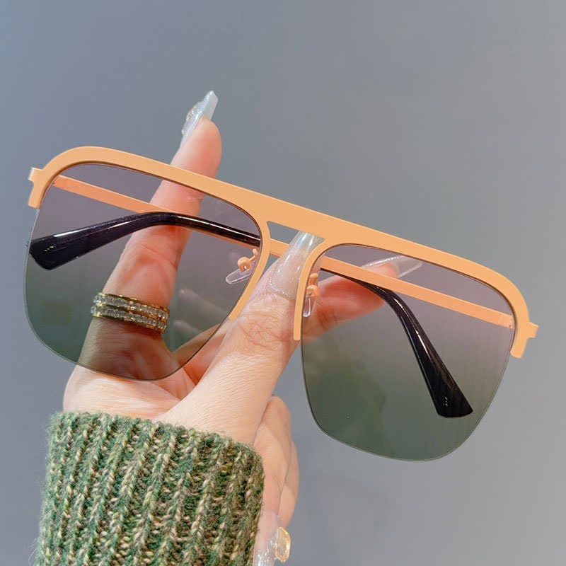 Spykay™ SG60864 Square Frame Semi-Rimless Oversized Sunglasses - image 1