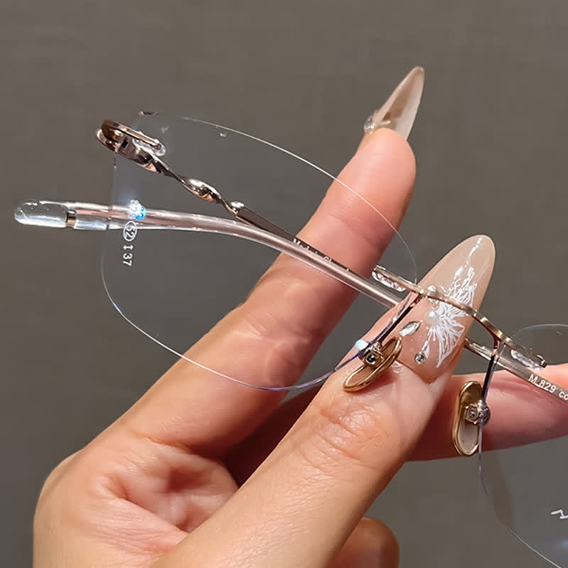 Spykay™ EG26889 Butterfly Titanium Frame Anti-blue Light Rimless Glasses - image 9