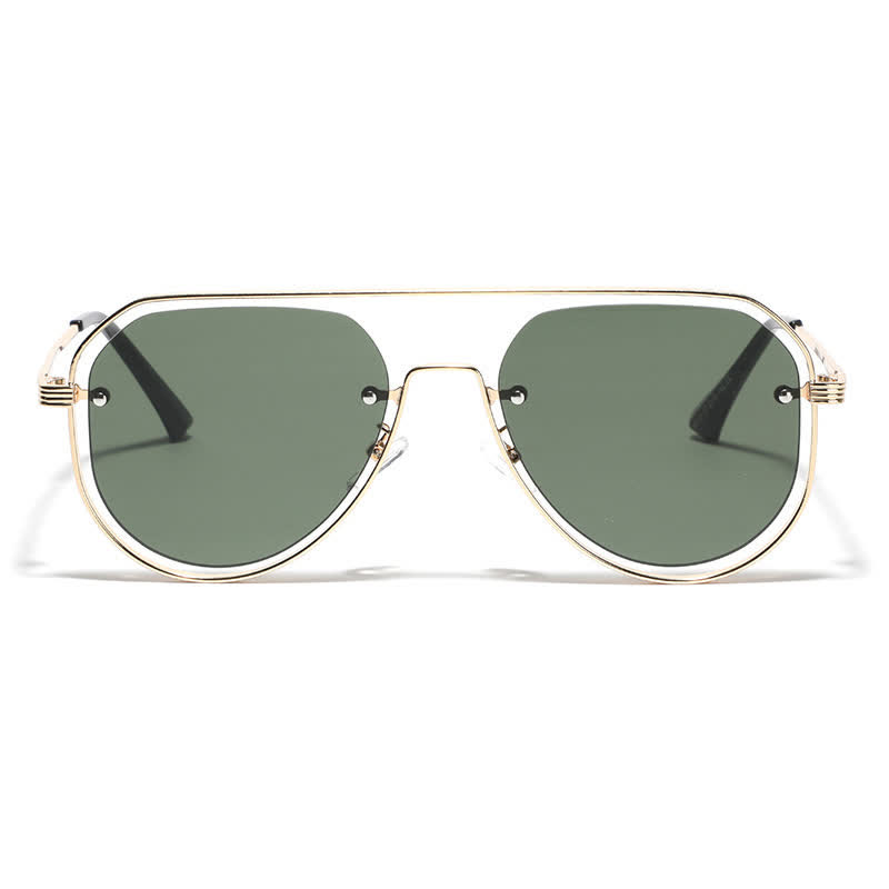 Spykay™ SG60848 Vintage Double Bridges Hollow-out Aviator Sunglasses - image 5