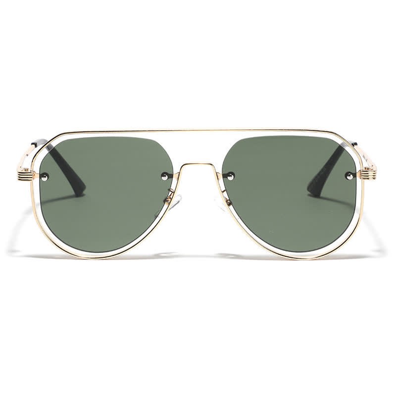Spykay™ SG60848 Vintage Double Bridges Hollow-out Aviator Sunglasses - image 5