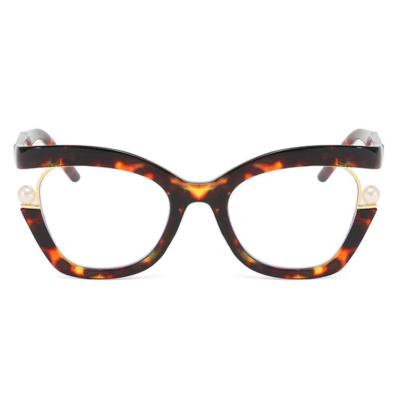 Spykay™ EG26758 Anti-blue Light Pearl Decor Irregular Oversized Eyeglasses - image 20