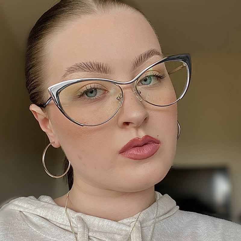 Spykay™ EG26766 Cat-Eye Metal Frame Anti-blue Light Glasses