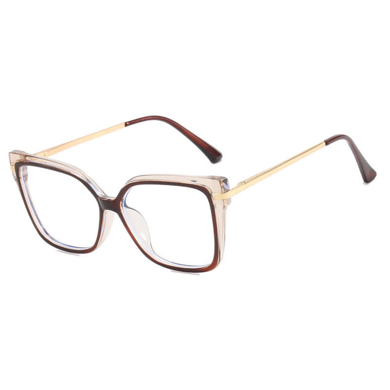 Spykay™ EG60695 Anti-blue Light Square Frames Oversized Eyeglasses - Brown - image 14