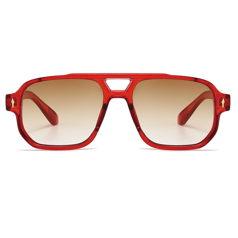 Spykay™ SG61003 Square Frame Double Bridges Vintage Arrow Sunglasses - image 2