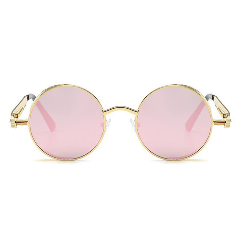 Spykay™ SG60945 Retro Punk Round Frame Spring Temples Sunglasses - image 11