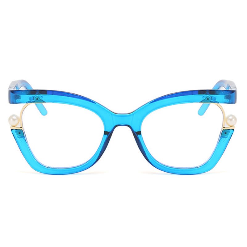 Spykay™ EG26758 Anti-blue Light Pearl Decor Irregular Oversized Eyeglasses - image 29