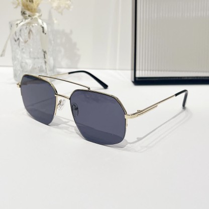 Spykay™ SG61052 Trendy Retro Semi-Rimless Double Bridges Aviator Sunglasses - image 6