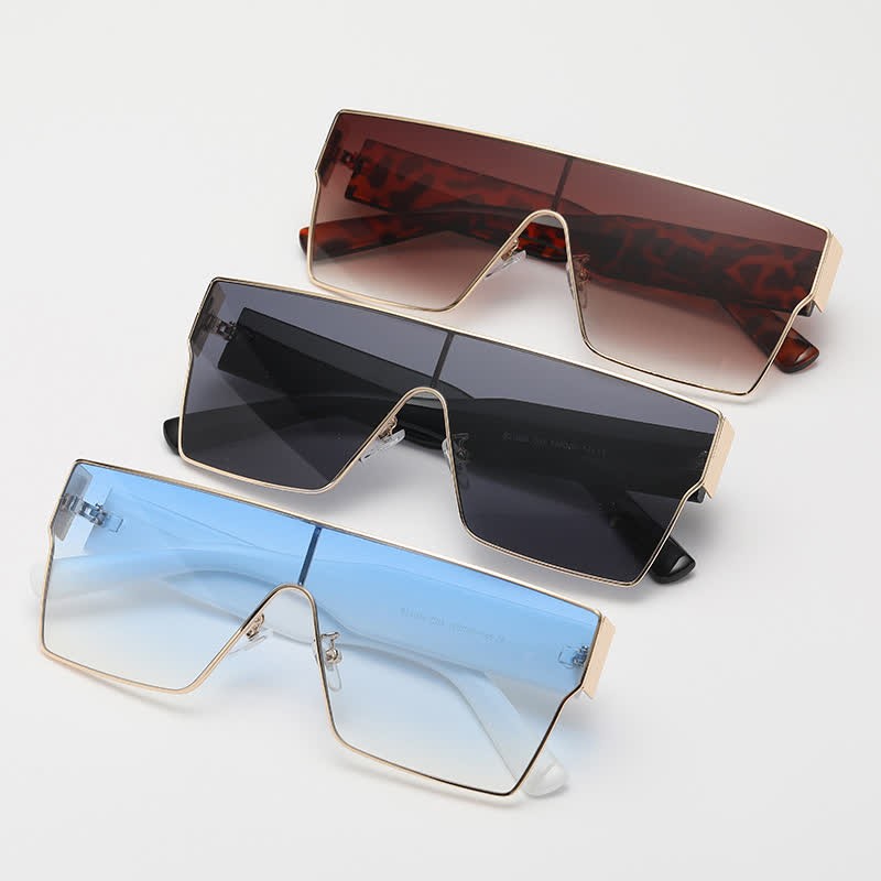 Spykay™ SG60880 One-piece Square Frame Oversized Sunglasses