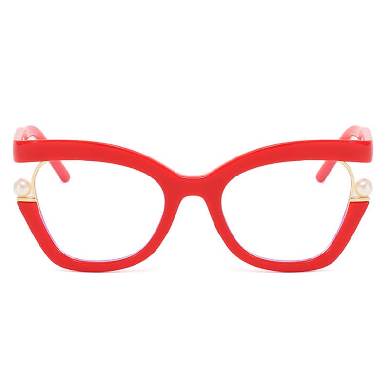 Spykay™ EG26758 Anti-blue Light Pearl Decor Irregular Oversized Eyeglasses - image 14