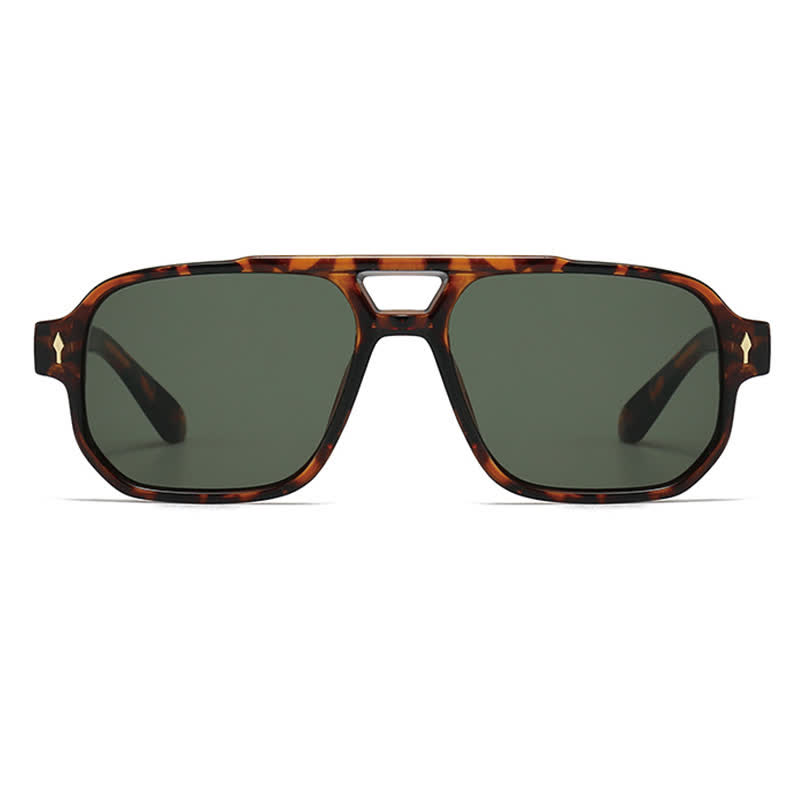 Spykay™ SG61003 Square Frame Double Bridges Vintage Arrow Sunglasses - image 19