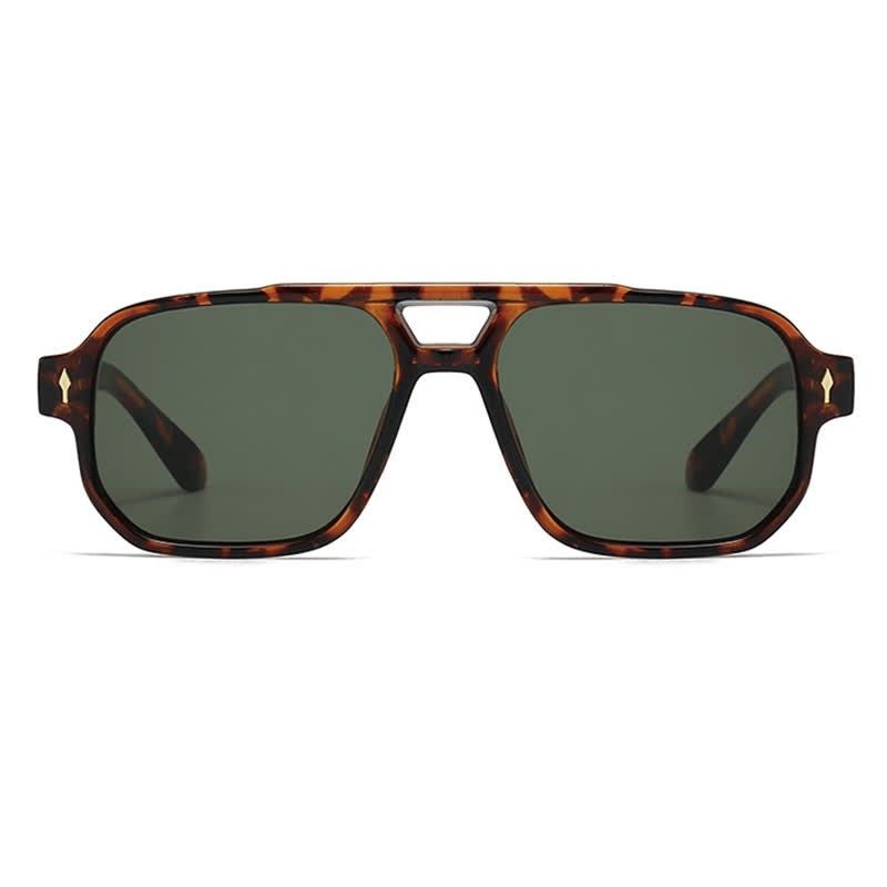 Spykay™ SG61003 Square Frame Double Bridges Vintage Arrow Sunglasses - image 19