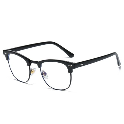 Spykay™ EG1015 Unisex PC Square Half-Frame Clear Lens Glasses, Suitable For Daily Office & Reading Blue Light Glasses - Black - image 11