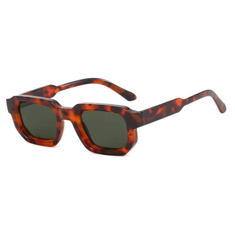 Spykay™ SG60700 Small Rectangle Frames Vintage Sunglasses - Leopard Print/Green - image 17