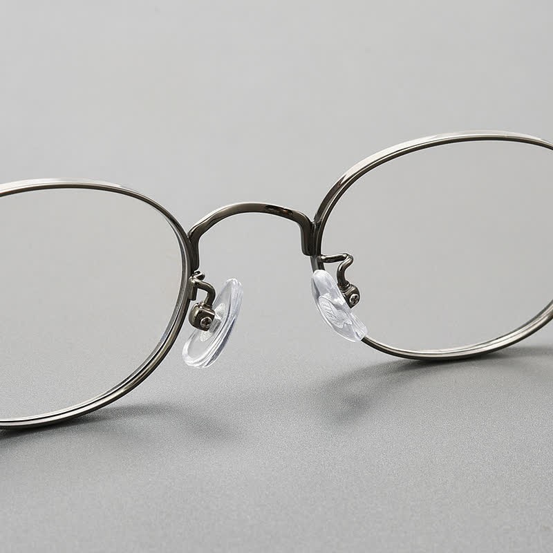 Spykay™ EG26933 Titanium Oval Frame Retro Anti-blue Light Glasses - image 9