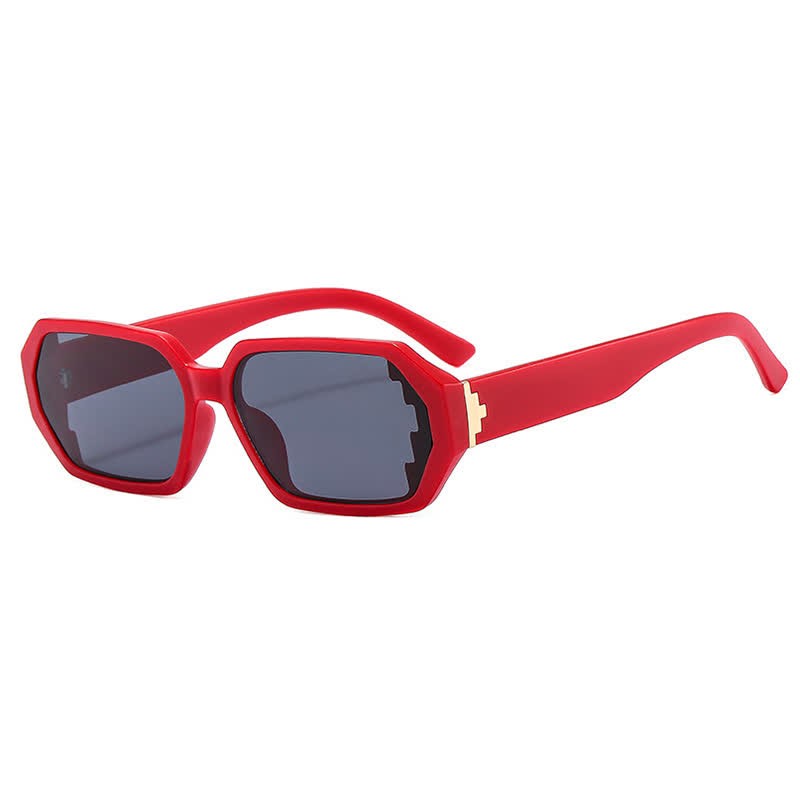 Spykay™ SG60689 Unisex Leopard Pattern Geometric Frame Sunglasses - Red - image 17